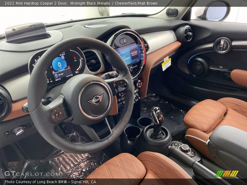 Midnight Black Metallic / Chesterfield/Malt Brown 2022 Mini Hardtop Cooper 2 Door