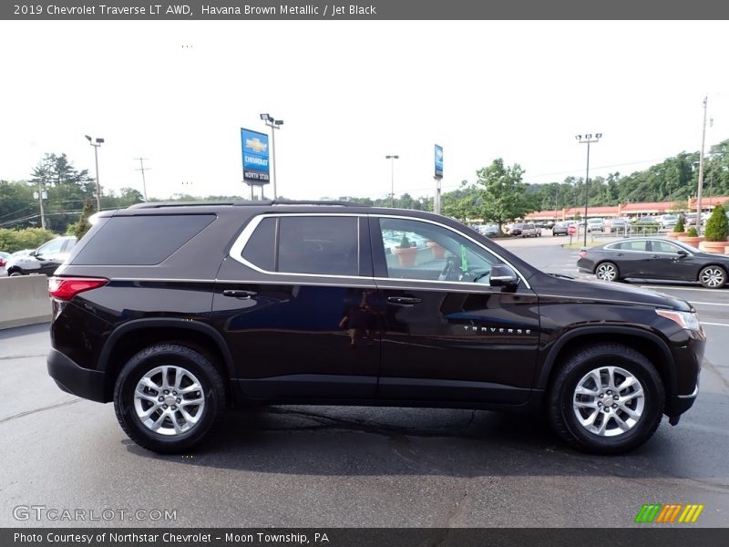 Havana Brown Metallic / Jet Black 2019 Chevrolet Traverse LT AWD