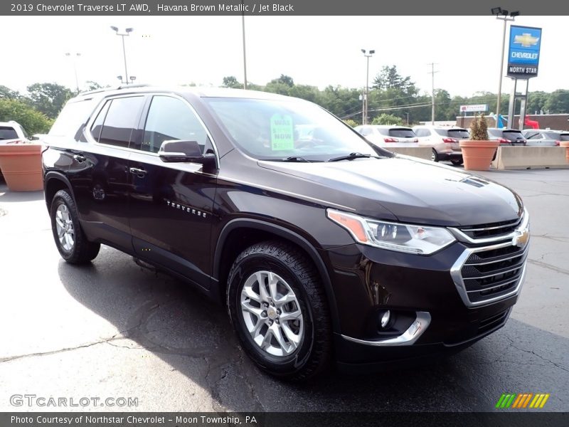 Havana Brown Metallic / Jet Black 2019 Chevrolet Traverse LT AWD