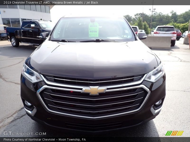 Havana Brown Metallic / Jet Black 2019 Chevrolet Traverse LT AWD
