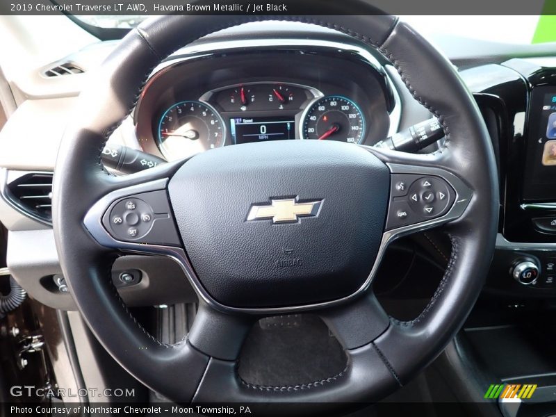 Havana Brown Metallic / Jet Black 2019 Chevrolet Traverse LT AWD