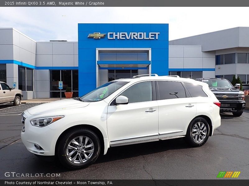 Majestic White / Graphite 2015 Infiniti QX60 3.5 AWD