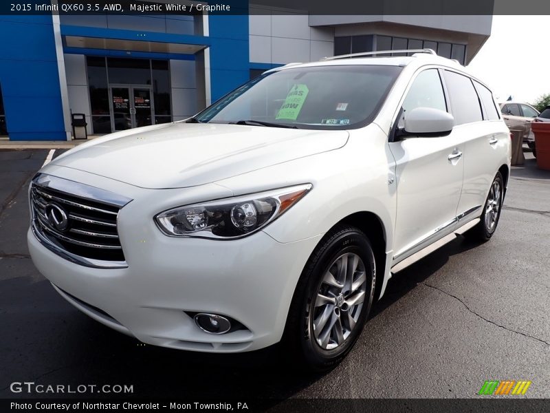 Majestic White / Graphite 2015 Infiniti QX60 3.5 AWD