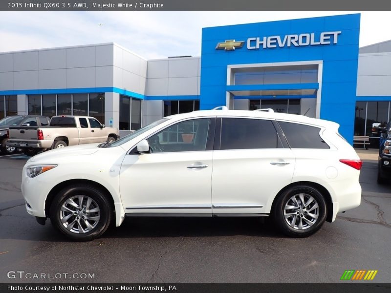 Majestic White / Graphite 2015 Infiniti QX60 3.5 AWD