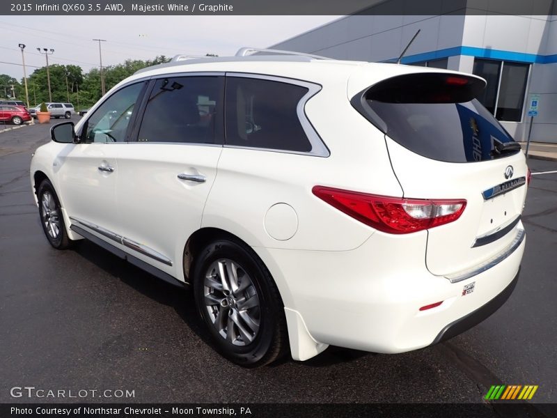 Majestic White / Graphite 2015 Infiniti QX60 3.5 AWD