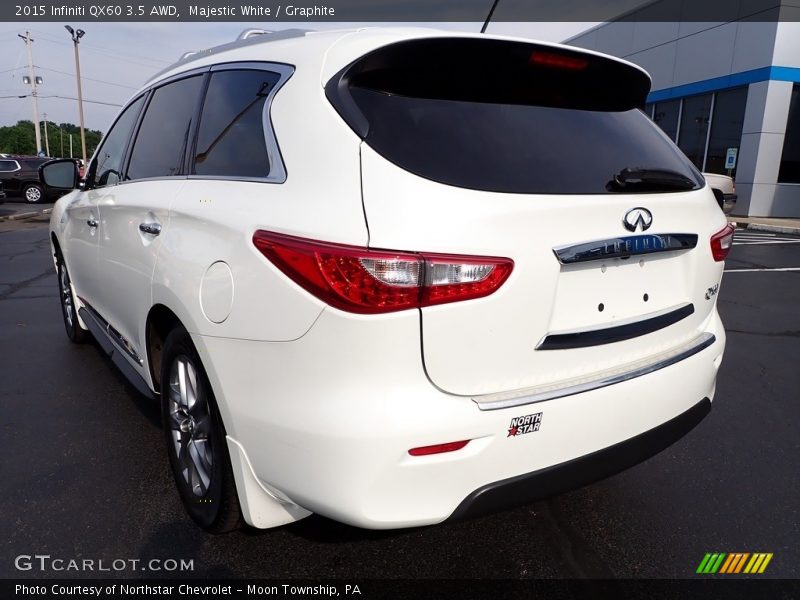 Majestic White / Graphite 2015 Infiniti QX60 3.5 AWD