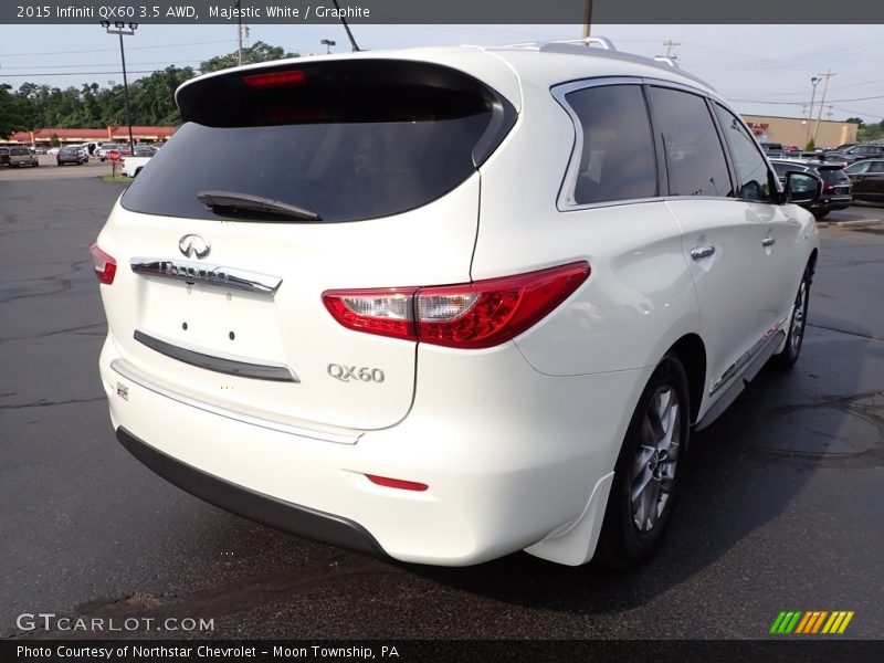 Majestic White / Graphite 2015 Infiniti QX60 3.5 AWD
