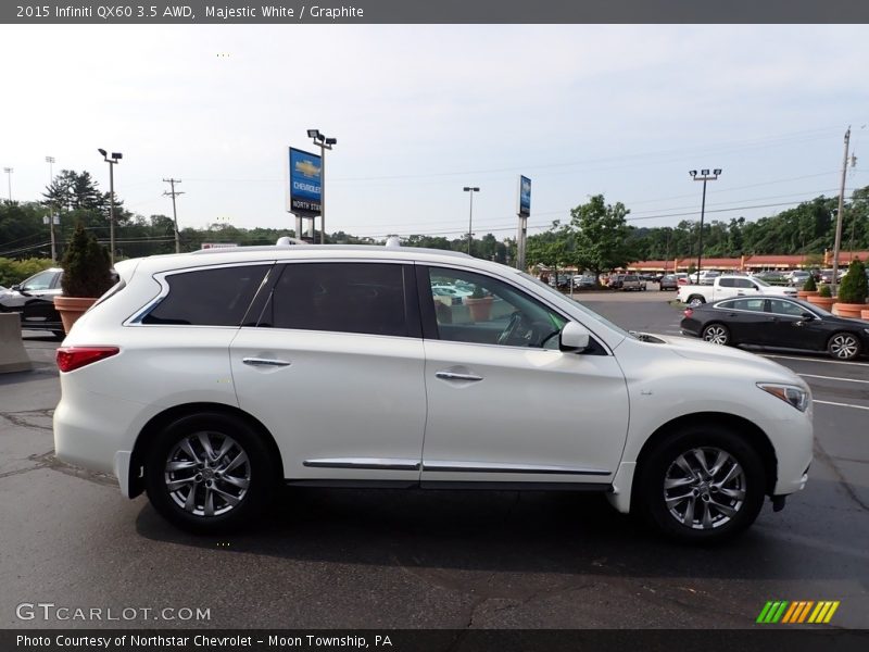 Majestic White / Graphite 2015 Infiniti QX60 3.5 AWD