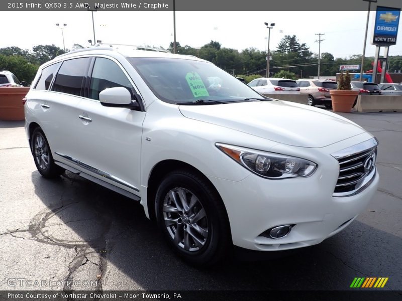 Majestic White / Graphite 2015 Infiniti QX60 3.5 AWD