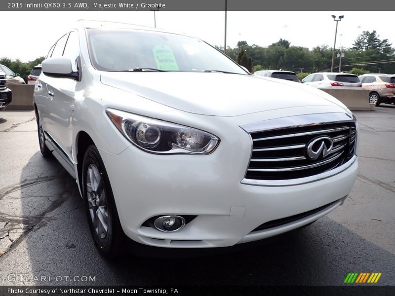 Majestic White / Graphite 2015 Infiniti QX60 3.5 AWD