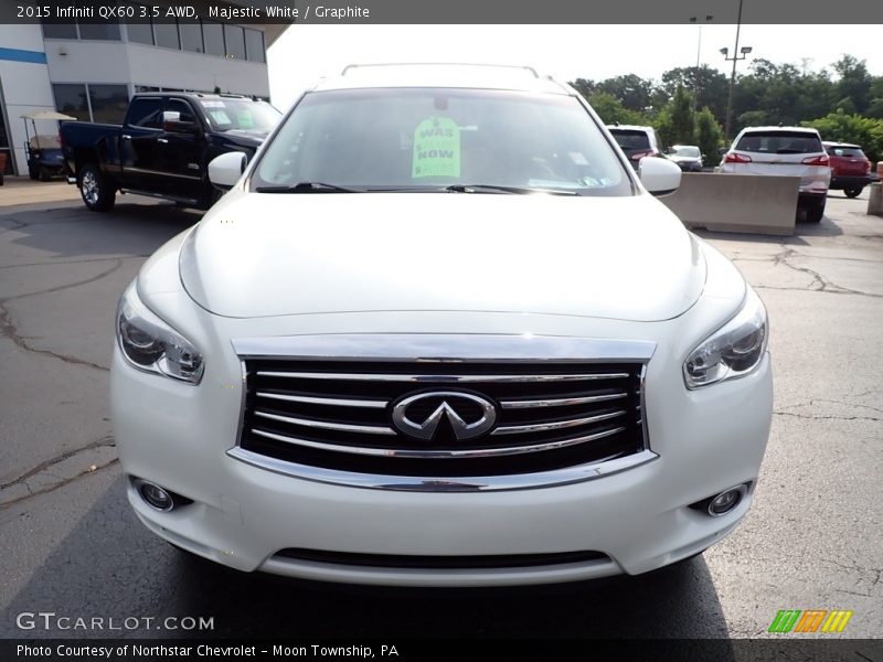 Majestic White / Graphite 2015 Infiniti QX60 3.5 AWD
