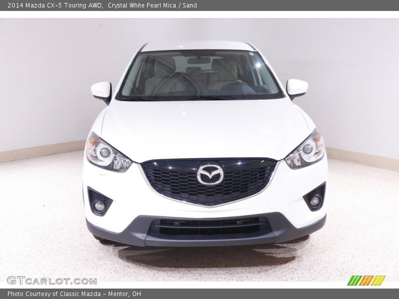 Crystal White Pearl Mica / Sand 2014 Mazda CX-5 Touring AWD