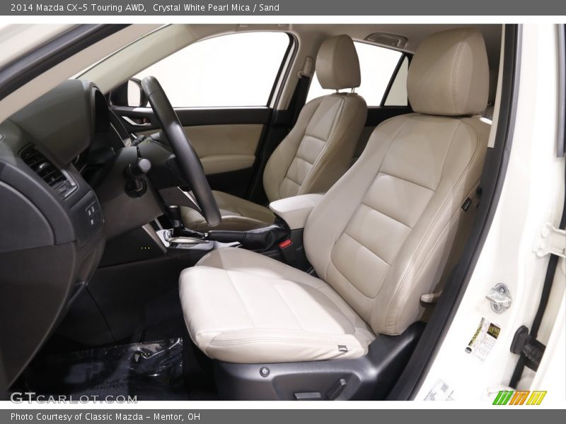 Crystal White Pearl Mica / Sand 2014 Mazda CX-5 Touring AWD