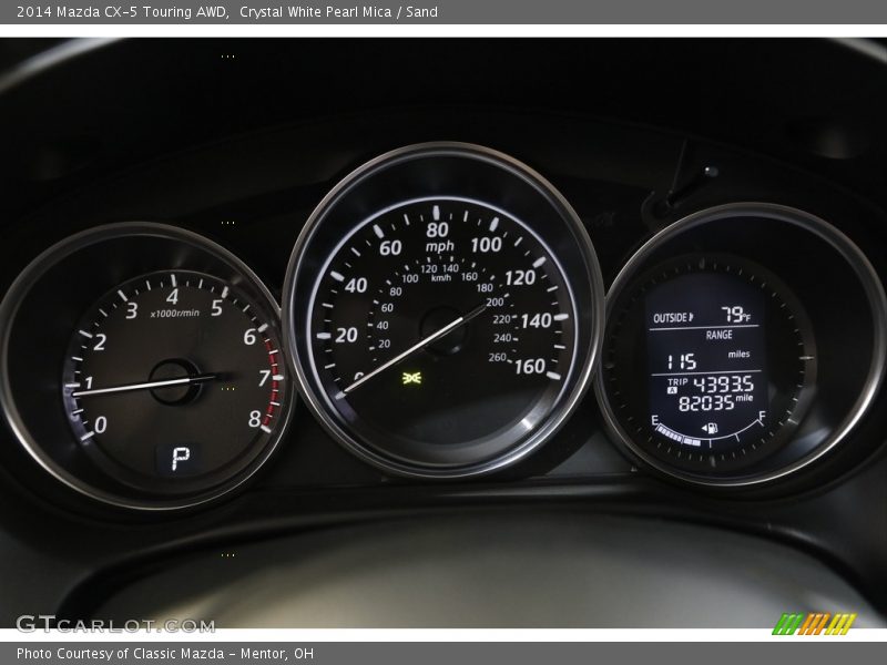 Crystal White Pearl Mica / Sand 2014 Mazda CX-5 Touring AWD