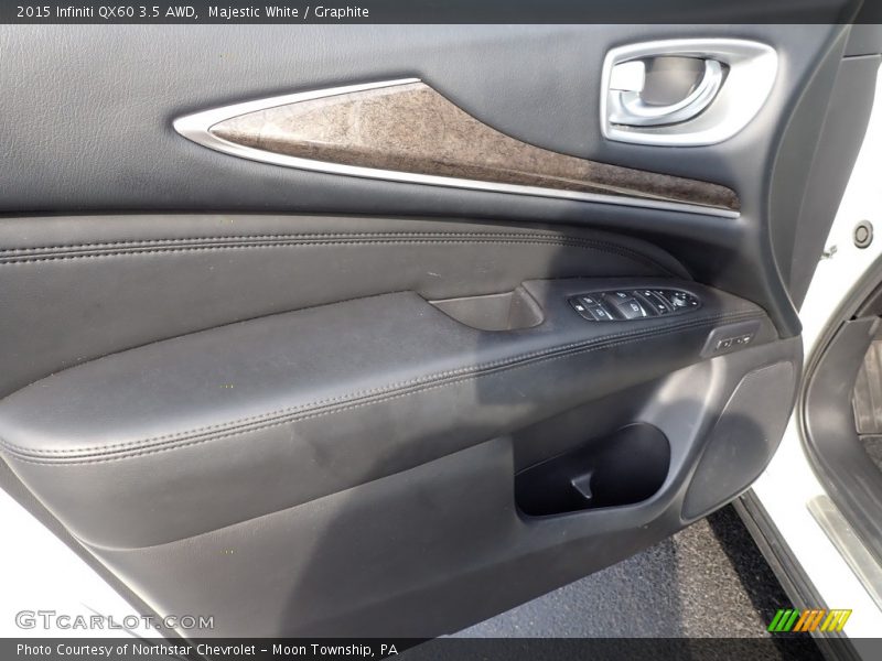 Majestic White / Graphite 2015 Infiniti QX60 3.5 AWD