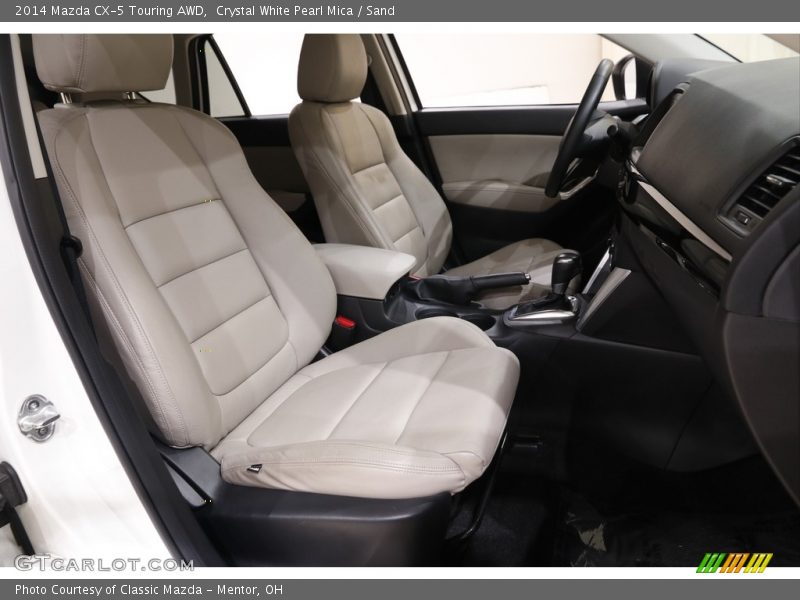 Crystal White Pearl Mica / Sand 2014 Mazda CX-5 Touring AWD
