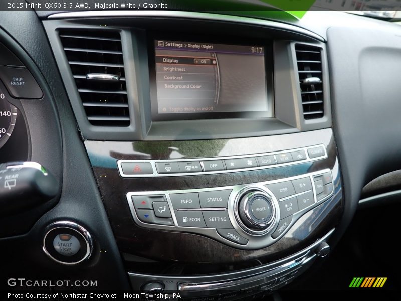 Majestic White / Graphite 2015 Infiniti QX60 3.5 AWD