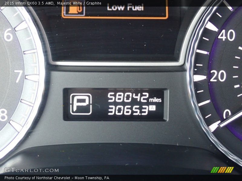 Majestic White / Graphite 2015 Infiniti QX60 3.5 AWD
