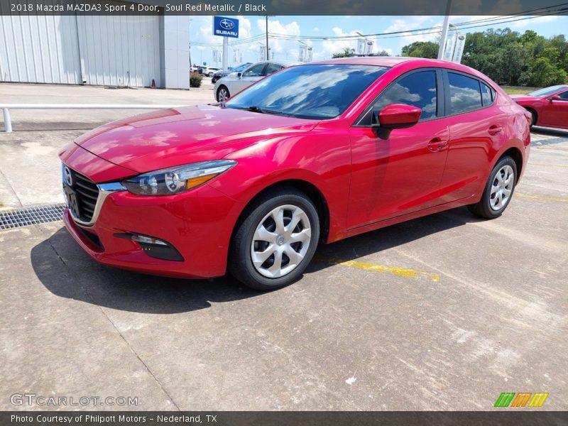 Soul Red Metallic / Black 2018 Mazda MAZDA3 Sport 4 Door