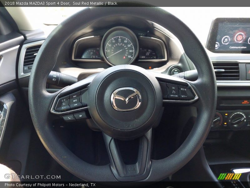 Soul Red Metallic / Black 2018 Mazda MAZDA3 Sport 4 Door