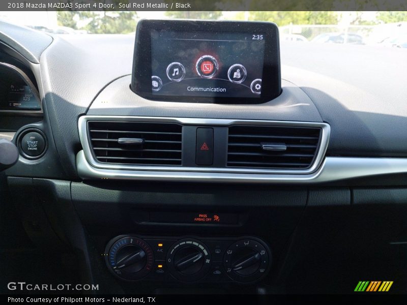 Soul Red Metallic / Black 2018 Mazda MAZDA3 Sport 4 Door