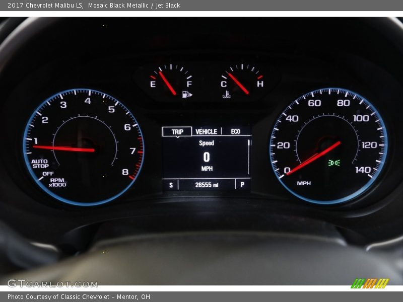Mosaic Black Metallic / Jet Black 2017 Chevrolet Malibu LS