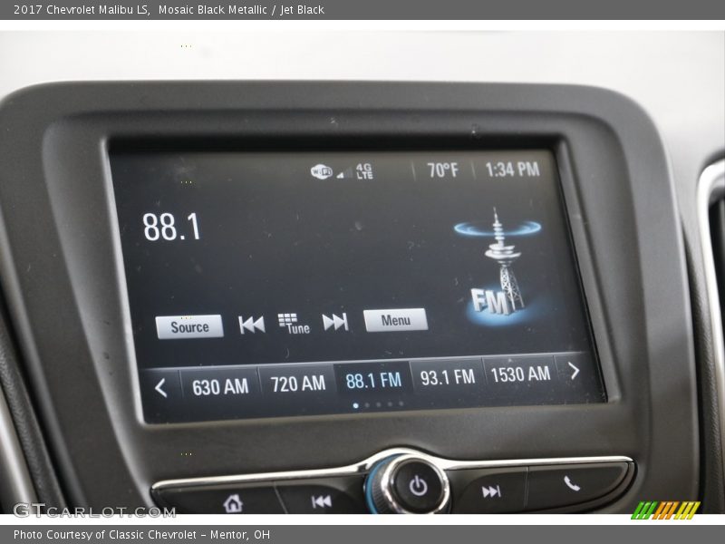 Mosaic Black Metallic / Jet Black 2017 Chevrolet Malibu LS