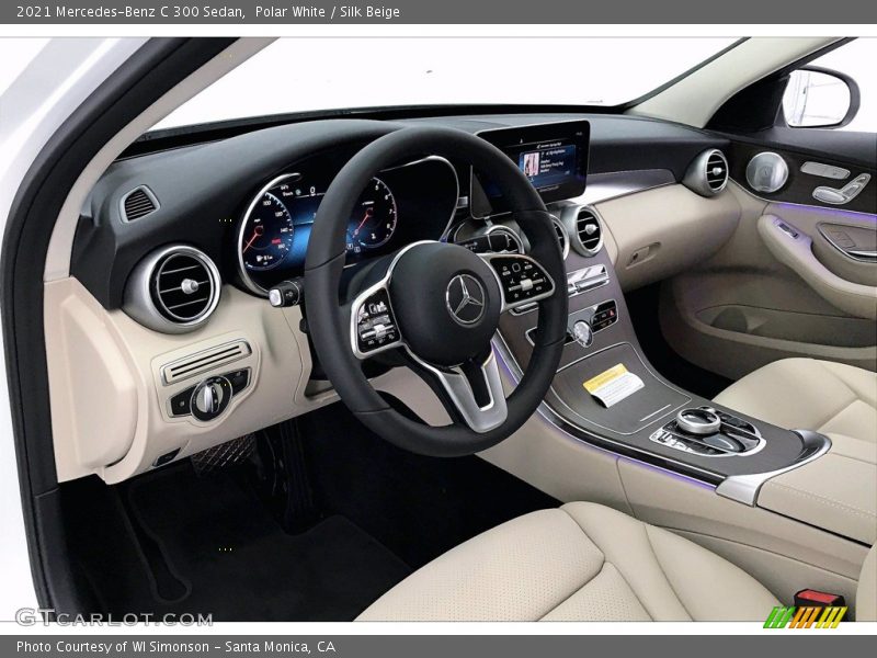 Polar White / Silk Beige 2021 Mercedes-Benz C 300 Sedan