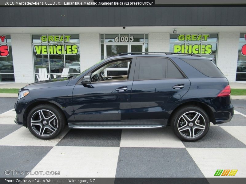Lunar Blue Metallic / Ginger Beige/Espresso Brown 2018 Mercedes-Benz GLE 350