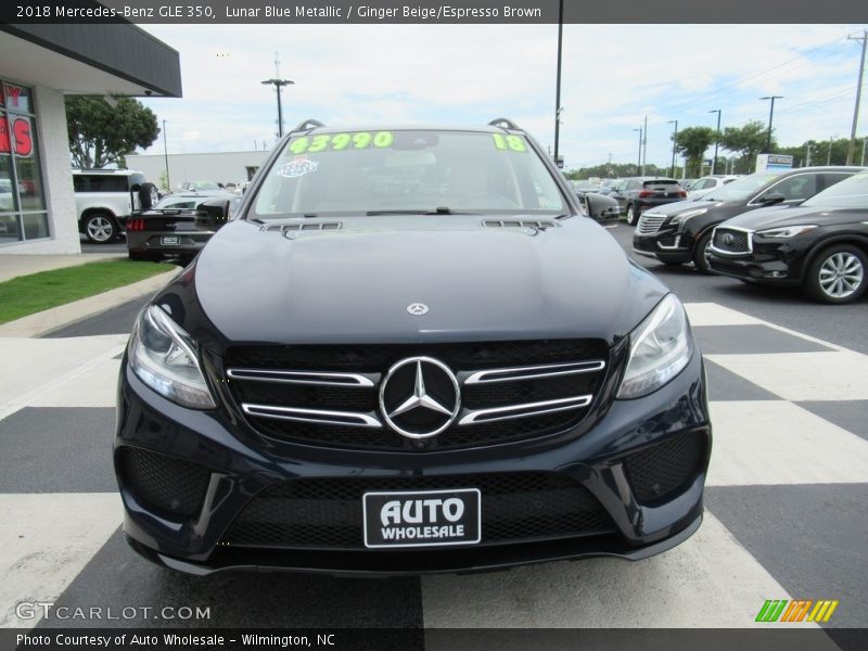 Lunar Blue Metallic / Ginger Beige/Espresso Brown 2018 Mercedes-Benz GLE 350