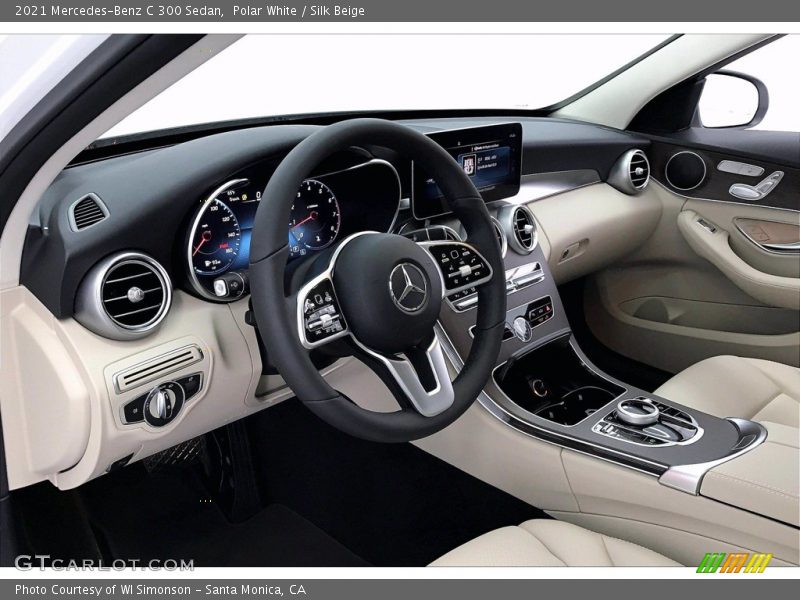 Polar White / Silk Beige 2021 Mercedes-Benz C 300 Sedan