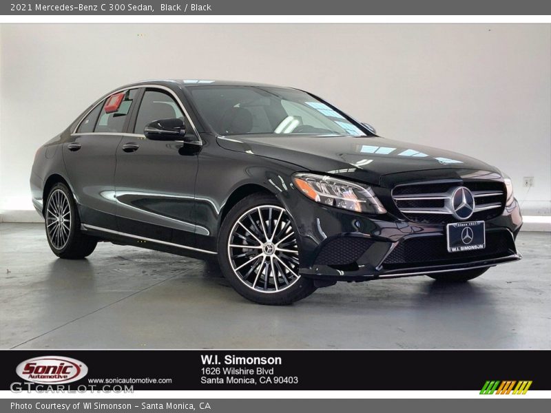 Black / Black 2021 Mercedes-Benz C 300 Sedan