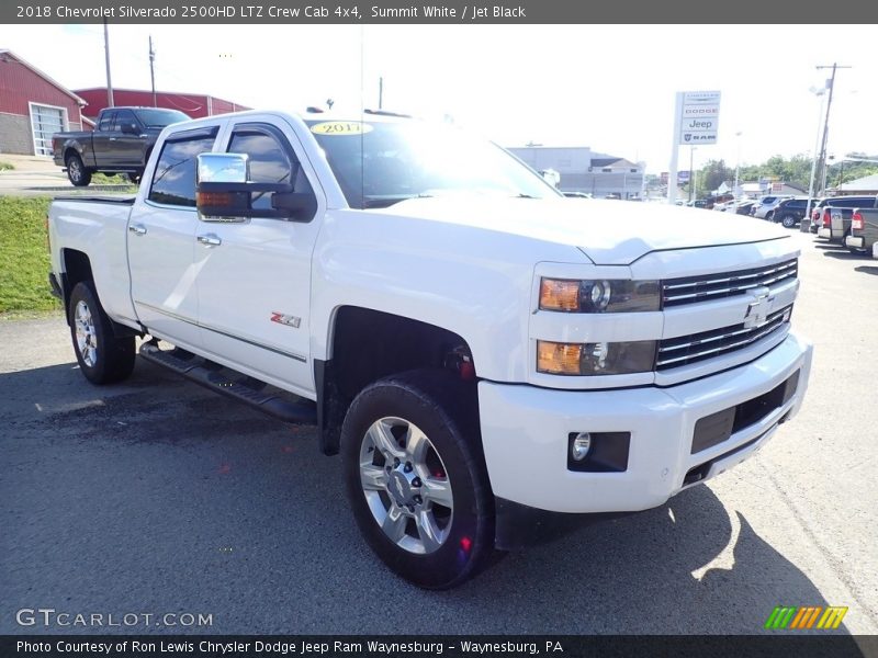 Summit White / Jet Black 2018 Chevrolet Silverado 2500HD LTZ Crew Cab 4x4