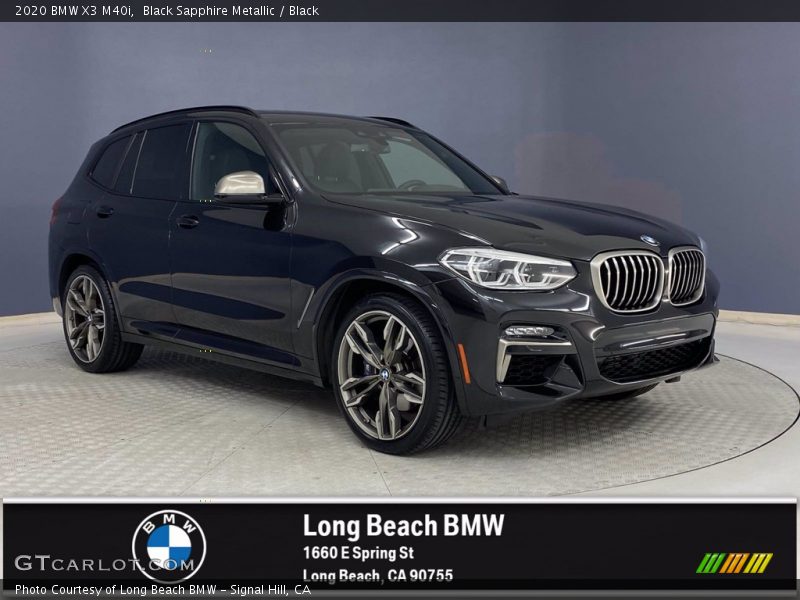 Black Sapphire Metallic / Black 2020 BMW X3 M40i