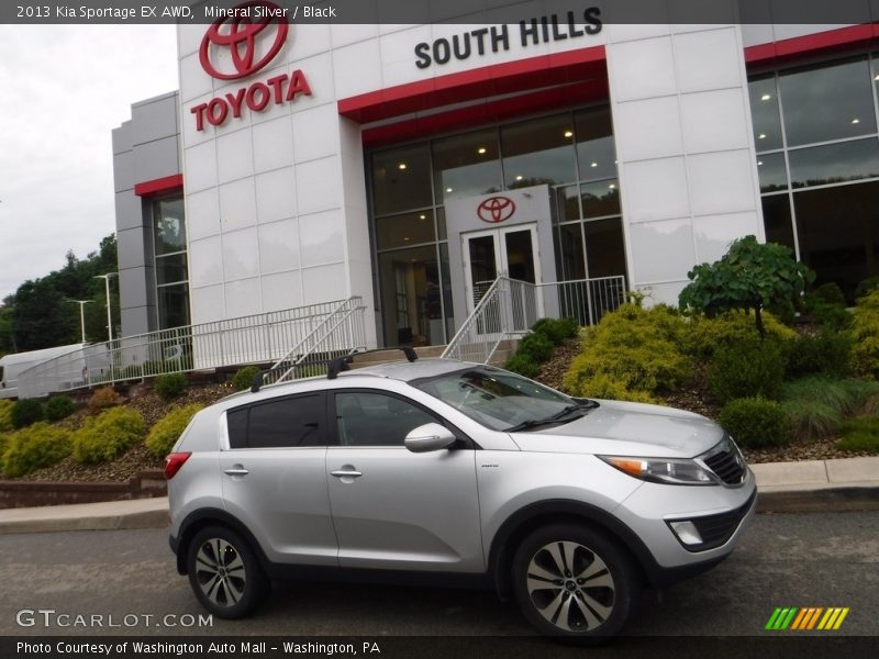 Mineral Silver / Black 2013 Kia Sportage EX AWD