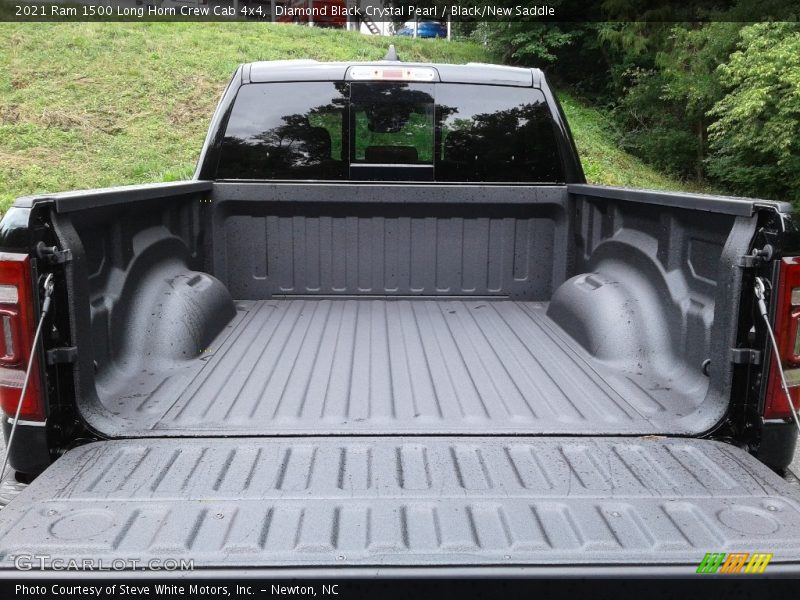Diamond Black Crystal Pearl / Black/New Saddle 2021 Ram 1500 Long Horn Crew Cab 4x4