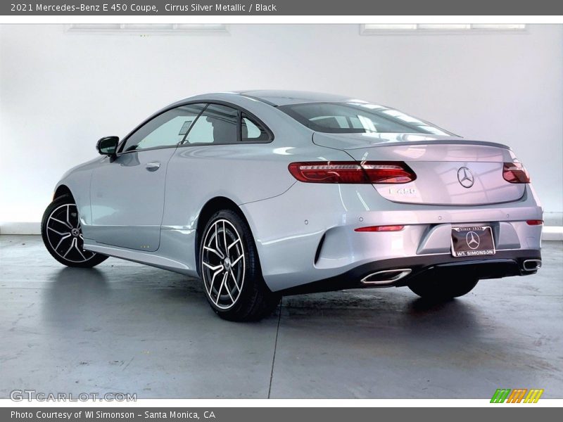 Cirrus Silver Metallic / Black 2021 Mercedes-Benz E 450 Coupe