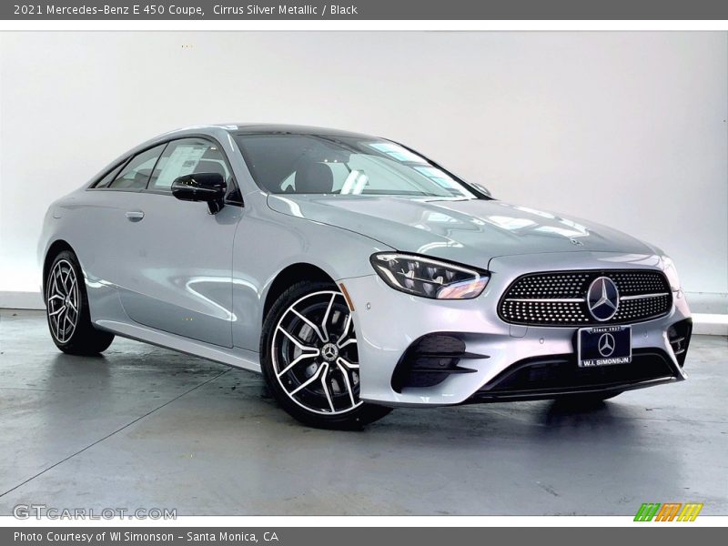 Cirrus Silver Metallic / Black 2021 Mercedes-Benz E 450 Coupe