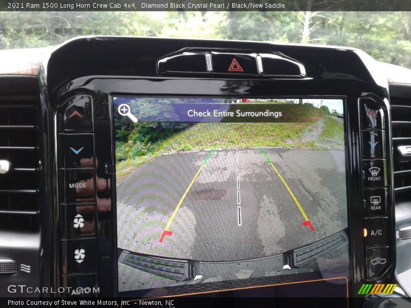 Diamond Black Crystal Pearl / Black/New Saddle 2021 Ram 1500 Long Horn Crew Cab 4x4