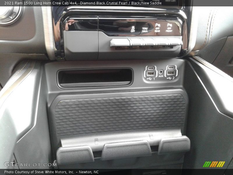 Diamond Black Crystal Pearl / Black/New Saddle 2021 Ram 1500 Long Horn Crew Cab 4x4