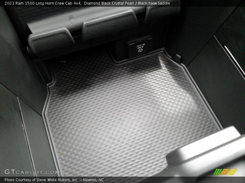 Diamond Black Crystal Pearl / Black/New Saddle 2021 Ram 1500 Long Horn Crew Cab 4x4