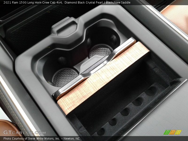 Diamond Black Crystal Pearl / Black/New Saddle 2021 Ram 1500 Long Horn Crew Cab 4x4