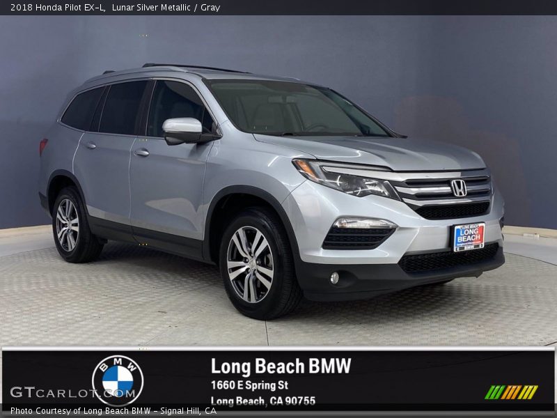 Lunar Silver Metallic / Gray 2018 Honda Pilot EX-L