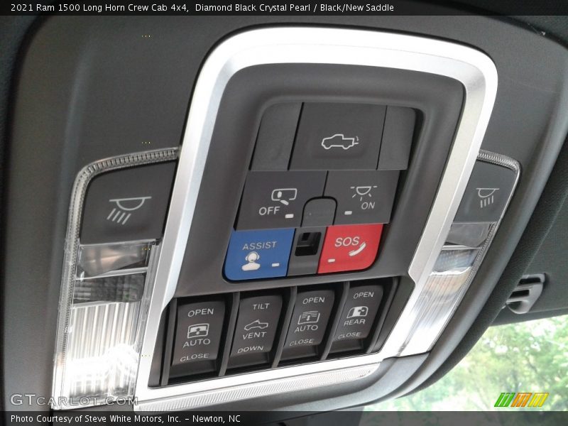Diamond Black Crystal Pearl / Black/New Saddle 2021 Ram 1500 Long Horn Crew Cab 4x4