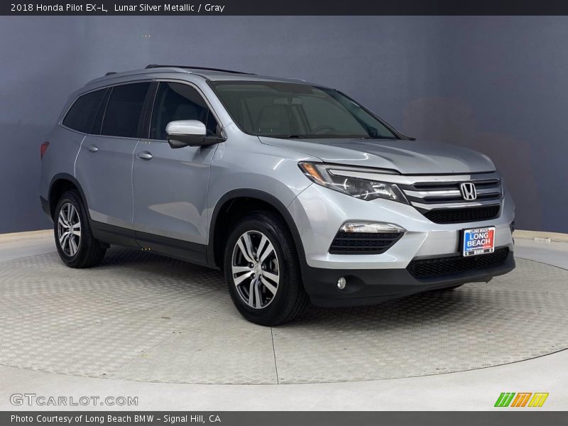 Lunar Silver Metallic / Gray 2018 Honda Pilot EX-L