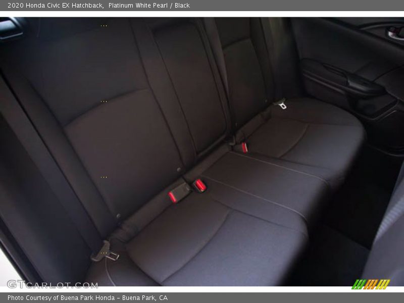 Platinum White Pearl / Black 2020 Honda Civic EX Hatchback