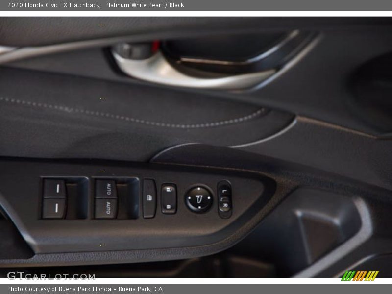 Platinum White Pearl / Black 2020 Honda Civic EX Hatchback
