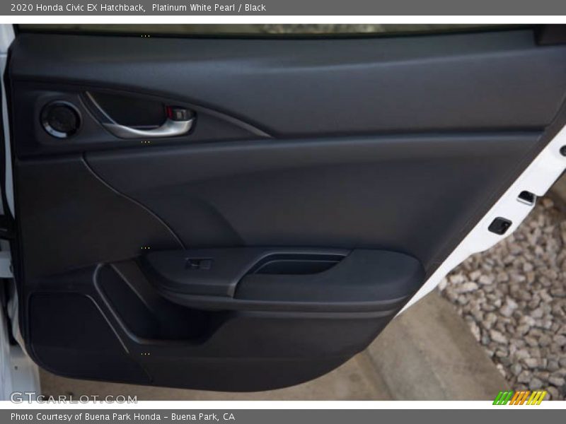 Platinum White Pearl / Black 2020 Honda Civic EX Hatchback