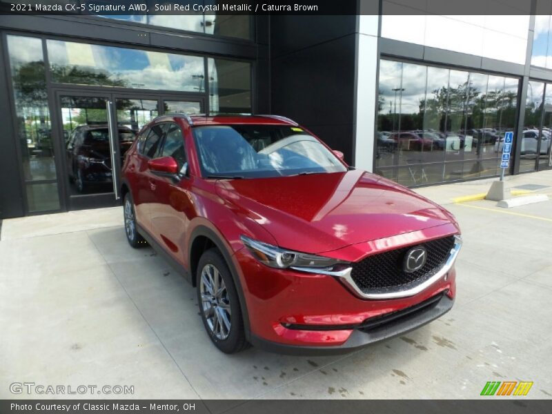 Soul Red Crystal Metallic / Caturra Brown 2021 Mazda CX-5 Signature AWD