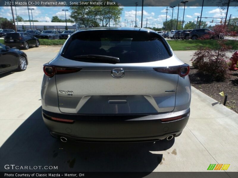 Sonic Silver Metallic / Black 2021 Mazda CX-30 Preferred AWD